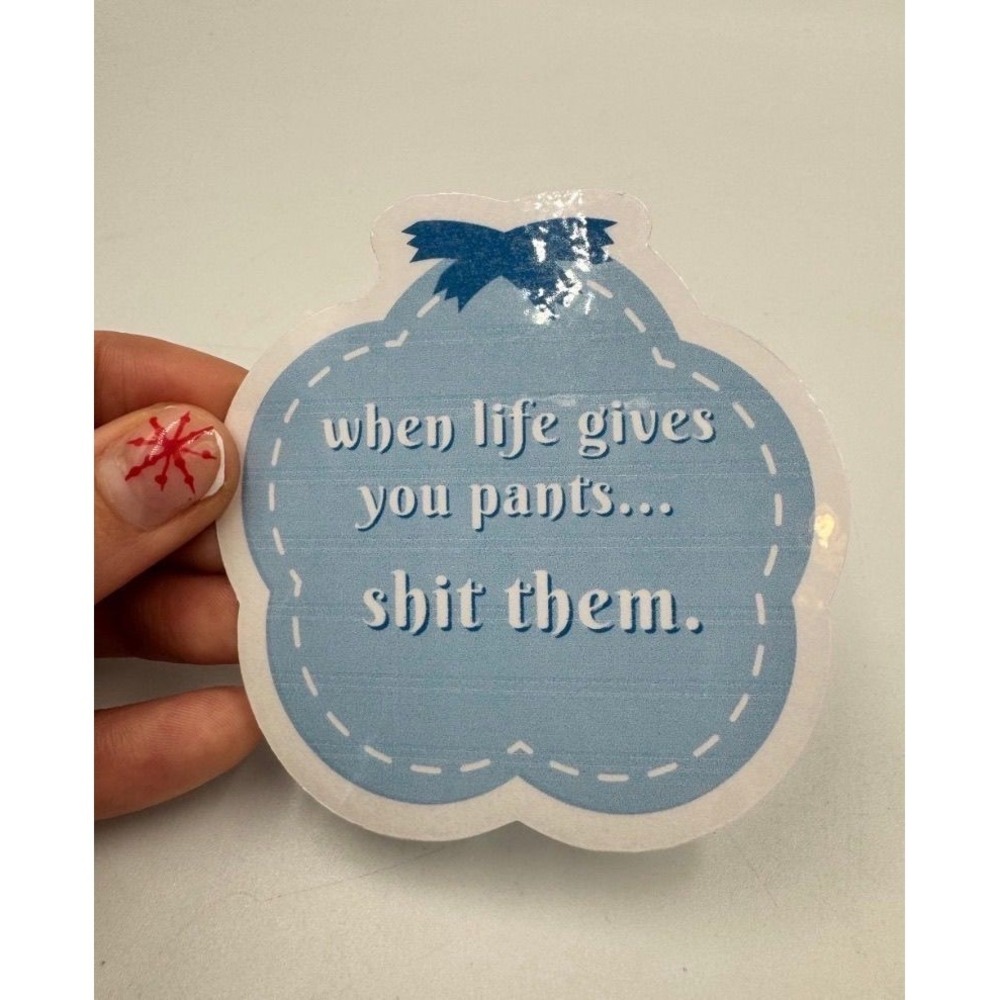 When Life Gives You Pants - Shit Them Clear Vinyl Sticker